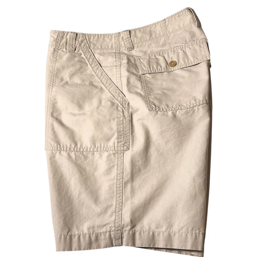 J. Crew Men's Khaki Cotton Dock Shorts with Patch Pockets. Size 35